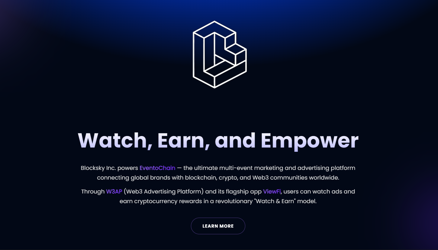 Blocksky Inc. - Web3 Advertising Platform | Watch, Earn & Empower